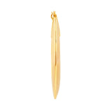 14K Gold Wide Triangular Hoop Earrings