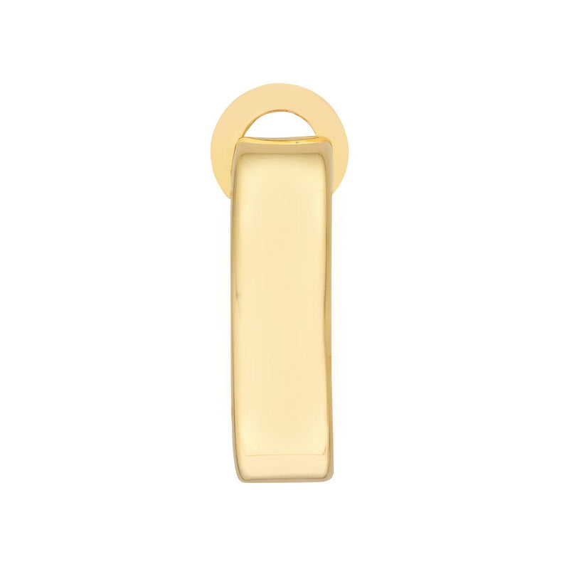 14K Gold 10MM Squared Hoop Earrings