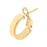 14K Gold 10MM Squared Hoop Earrings