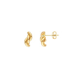 14K Gold Twist Tube Earrings