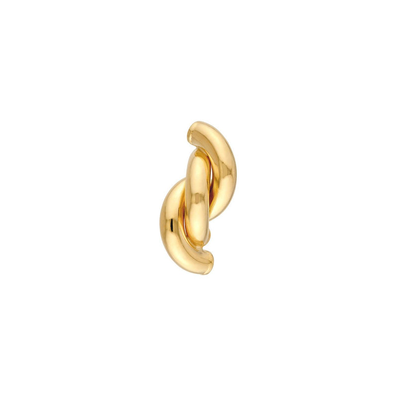 14K Gold Twist Tube Earrings