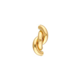 14K Gold Twist Tube Earrings