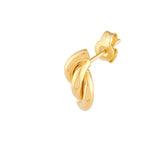 14K Gold Twist Tube Earrings