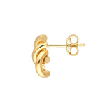 14K Gold Twist Tube Earrings