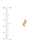 14K Gold Twist Tube Earrings