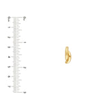 14K Gold Diamond Cut and Polished Tube Stud Earrings