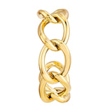14K Gold 20MM Curb Link Open Hoop Earrings