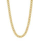14K Gold Beveled Curb Link Chain Necklace