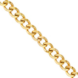 14K Gold Beveled Curb Link Chain Necklace