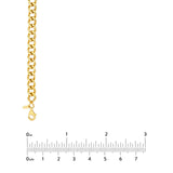 14K Gold Beveled Curb Link Chain Necklace
