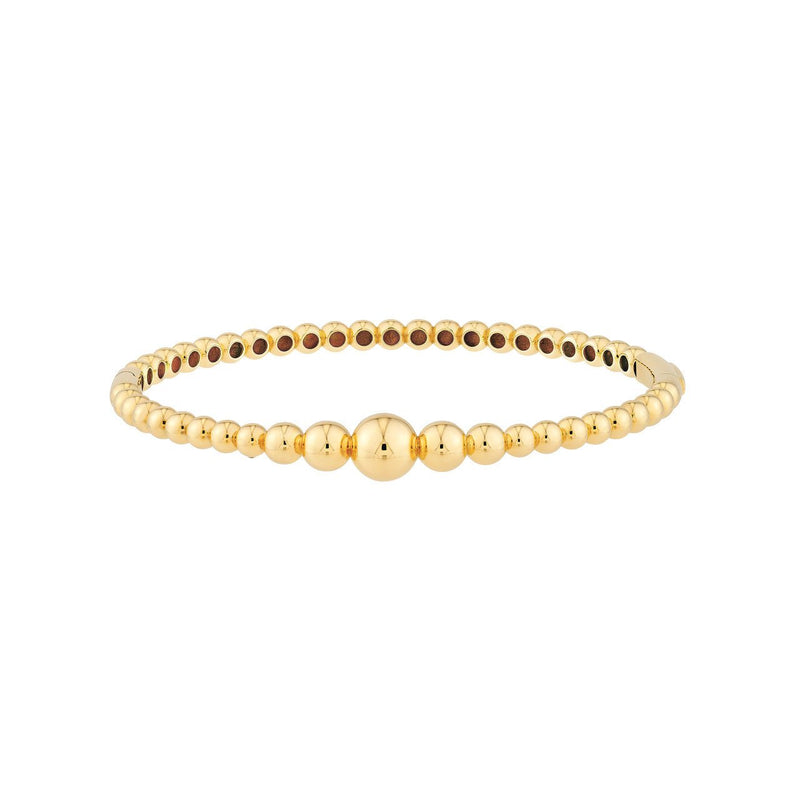 14K Gold Graduated Bead Bangle