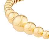 14K Gold Graduated Bead Bangle