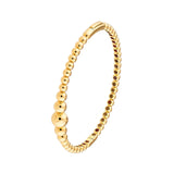 14K Gold Graduated Bead Bangle