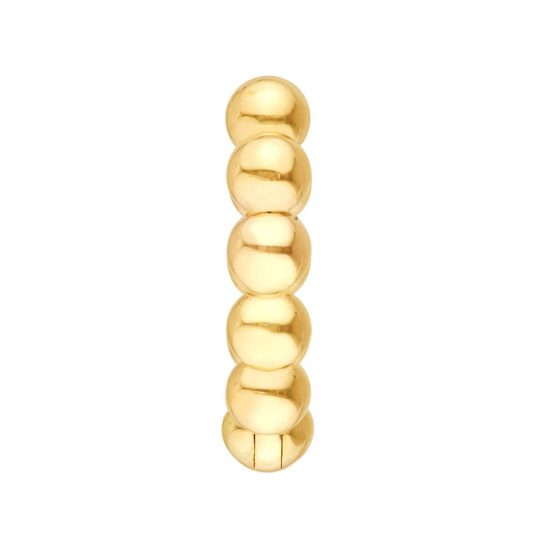 14K Gold Small Beaded Huggie Earrings