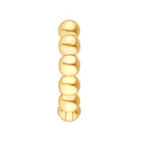 14K Gold Small Beaded Huggie Earrings