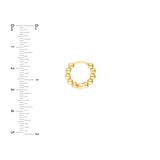 14K Gold Small Beaded Huggie Earrings