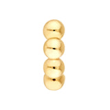 14K Gold Beaded Huggie Earrings