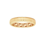 14K Gold Rounded Ribbed Band