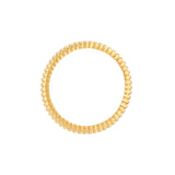 14K Gold Rounded Ribbed Band