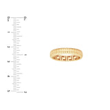 14K Gold Rounded Ribbed Band