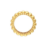 14K Gold Triple Row Bead Ring