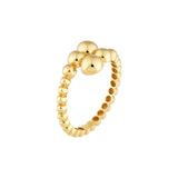 14K Gold Graduated Bead Open Band