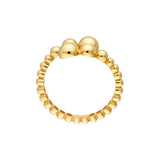 14K Gold Graduated Bead Open Band