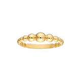 14K Gold Graduated Bead Band