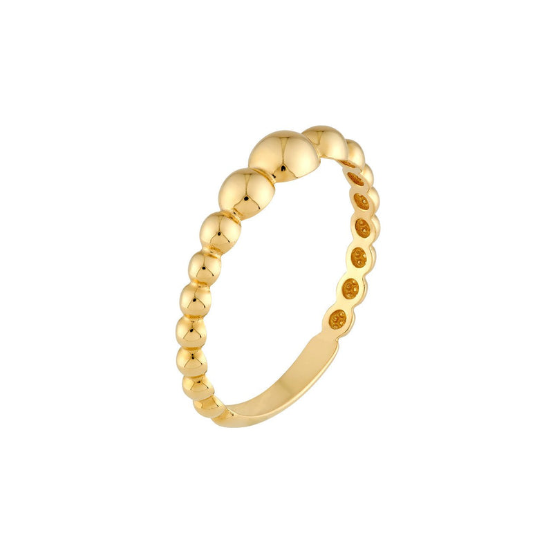14K Gold Graduated Bead Band