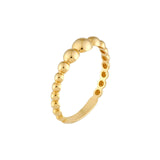 14K Gold Graduated Bead Band