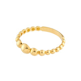 14K Gold Graduated Bead Band