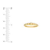 14K Gold Graduated Bead Band