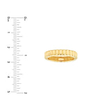 14K Gold Ridge Bevel Band