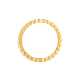 14K Gold Wide Ribbed Squared Band