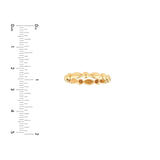 14K Gold Puffy Marquise and Round Shape Band