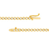 14K Gold 4.00 Carat Bezel Set Diamond Necklace