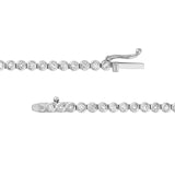 14K Gold 4.00 Carat Bezel Set Diamond Necklace