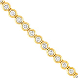 14K Gold 4.00 Carat Bezel Set Diamond Necklace