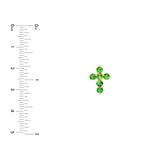 14K Gold Tsavorite Cross Pendant