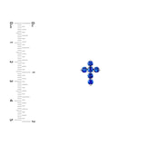 14K Gold Sapphire Cross Pendant