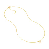 14K Gold 4MM Diamond Bezel Pendant Necklace