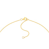 14K Gold Diamond and Emerald Station Bezel Necklace