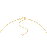 14K Gold Diamond and Ruby Station Bezel Necklace