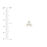 14K Gold 4.2MM Trio Diamond Stud Earrings