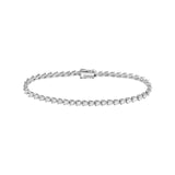 14K Gold 5.00 Carat Natural Diamond Three Prong Tennis Bracelet