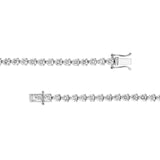 14K Gold 5.00 Carat Natural Diamond Three Prong Tennis Bracelet