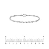 14K Gold 5.00 Carat Natural Diamond Three Prong Tennis Bracelet