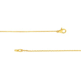 14K Gold Three Stone Bezel Pendant Necklace