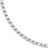 14K Gold Diamond Bezel Tennis Necklace