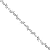 14K Gold Round and Marquise Shape Diamond Round Bracelet